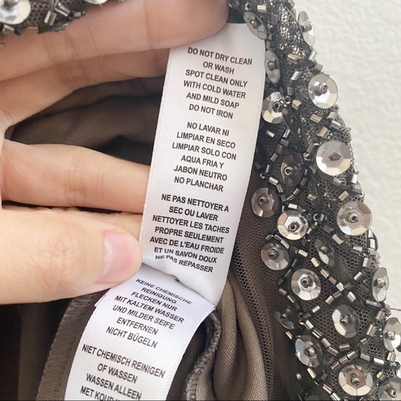 Aidan Mattox Sequin Beaded Sheath Cocktail Evening Wedding New Years Dress - Picture 11 of 14